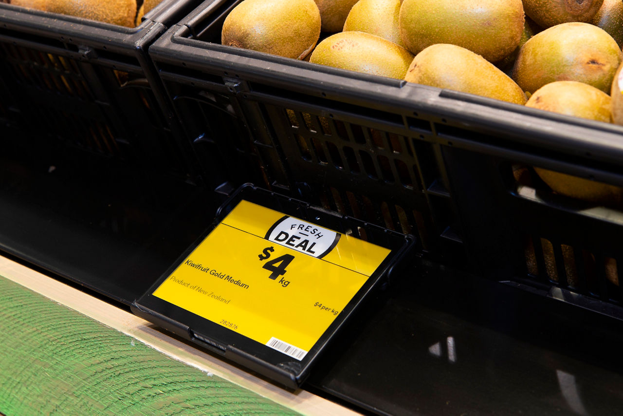 Hundredth Woolworths supermarket moves to electronic shelf labels